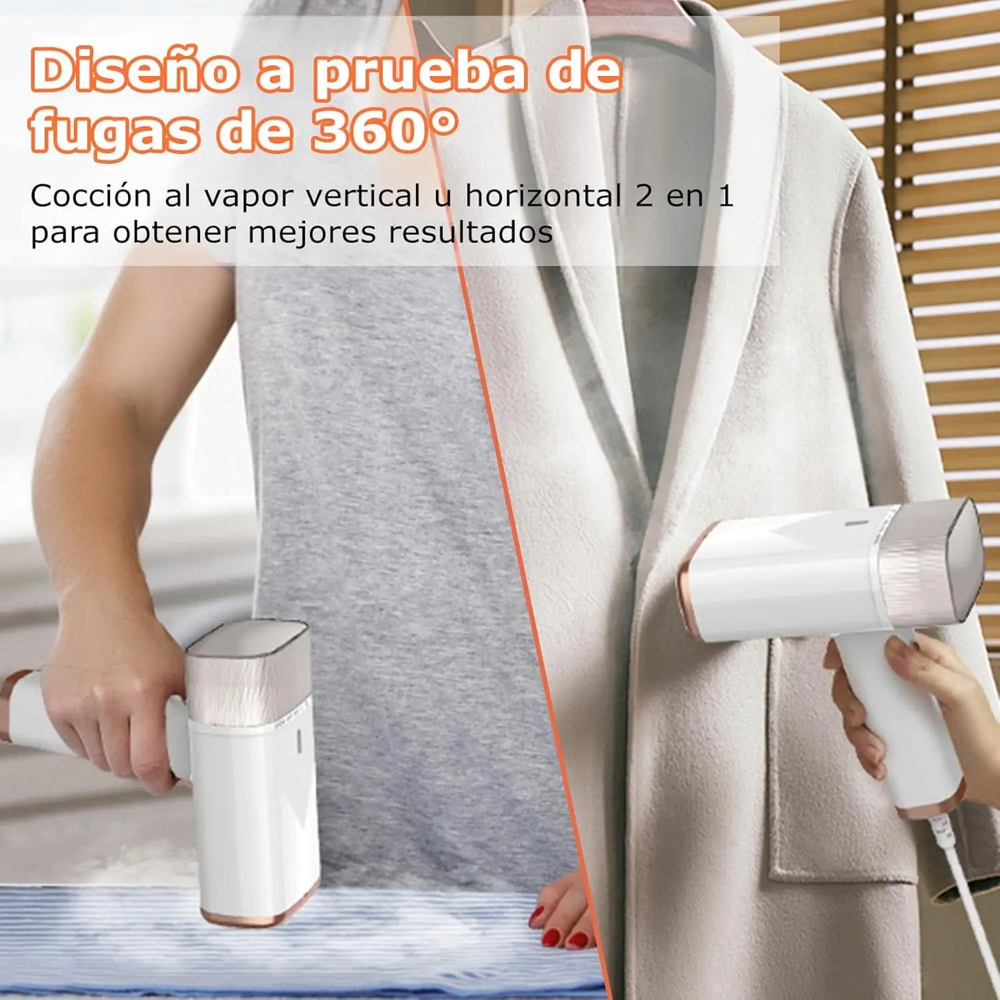 PORCHEDDU Mini New Home portable smart clothes vaporizer folding steam iron \ nelectric plate, white.