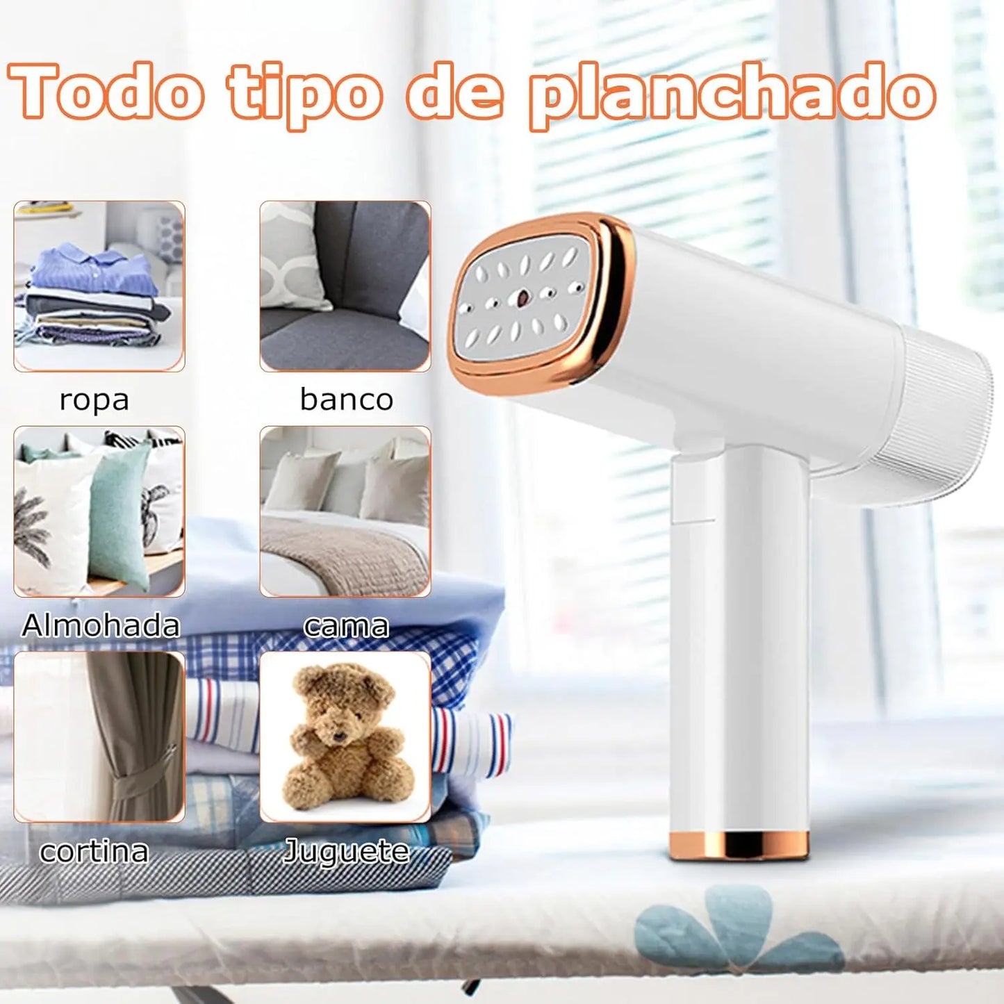 PORCHEDDU Mini New Home portable smart clothes vaporizer folding steam iron \ nelectric plate, white.