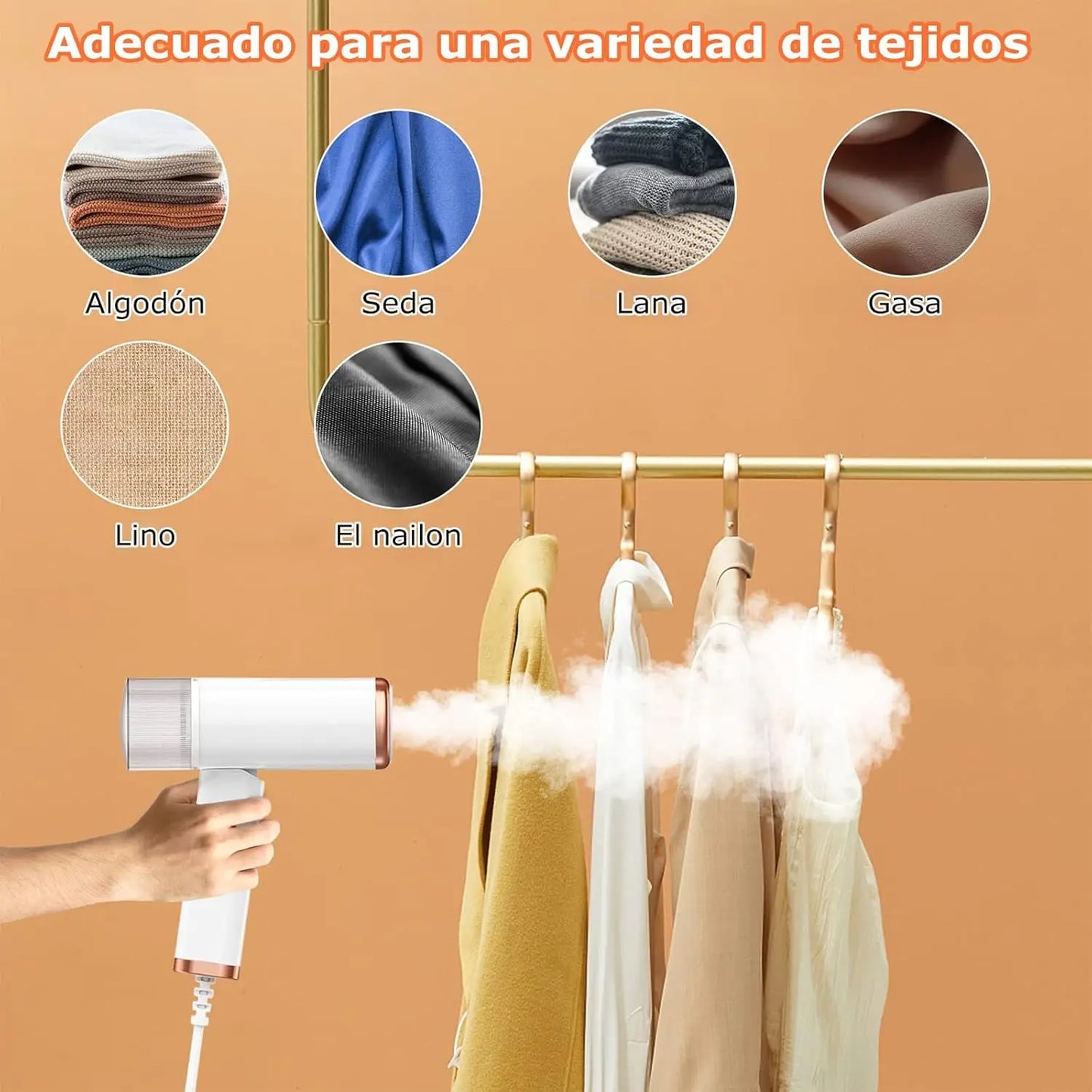 PORCHEDDU Mini New Home portable smart clothes vaporizer folding steam iron \ nelectric plate, white.