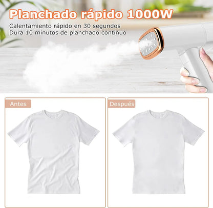 PORCHEDDU Mini New Home portable smart clothes vaporizer folding steam iron \ nelectric plate, white.