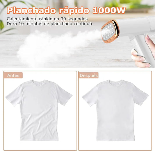 PORCHEDDU Mini New Home portable smart clothes vaporizer folding steam iron \ nelectric plate, white.
