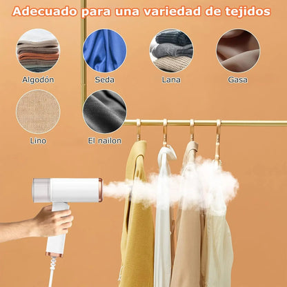 PORCHEDDU Mini New Home portable smart clothes vaporizer folding steam iron \ nelectric plate, white.
