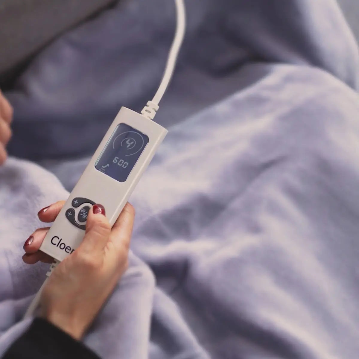 Electric blanket 180x130 cm Cloen. Automatic shutdown function, 12h programming, various temperature levels, Extra soft touch